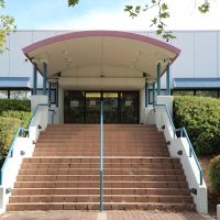 A picture of the front door of the Winchester Police Centre 