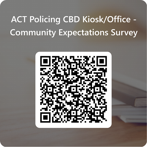 QR Code for ACT Policing CBD Safe Kiosk Survey