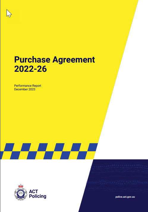 A small image of the front cover of the Purchase Agreement Peformance Report Dec 2023