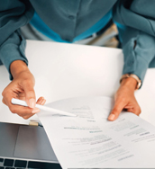 Person with document