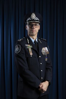 ACT Policing Commander Andrew Bailey in uniform.